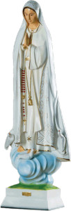 Figura Matki Bożej Fatimskiej, materiał żywiczny, wysokość 93 cm