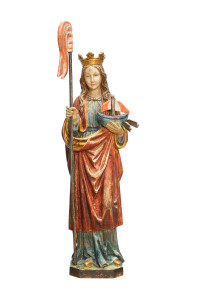 Święta Urszula, rzeźba drewniana, wysokość 60 cm