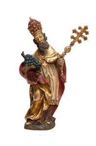 Biskup, rzeźba drewniana w stylu antycznym, wysokość 55 cm