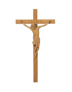 Krzyż z pasyjką, rzeźba drewniana, wysokość 51 cm