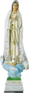 Figura Matki Bożej Fatimskiej, materiał żywiczny, wysokość 43 cm