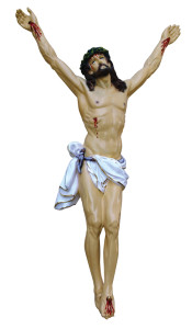 Korpus Chrystusa na krzyż, materiał żywiczny, rozmiar 82 cm x 40 cm