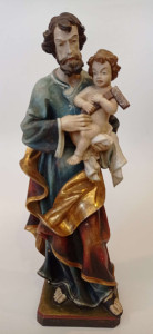 Figura Drewniana Św. Józef z dzieckiem   