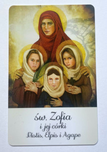 Obrazek plastikowy Św. Zofia i jej córki 