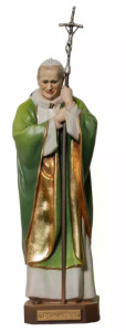Figura Św. Jan Paweł II, rzeźba drewniana, wysokość 30 cm 