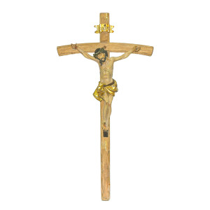 Krzyż drewniany, wiszący, wysokość 25 cm
