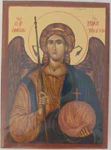 Ikona bizantyjska - Michał Archanioł, 9 x 12,5 cm