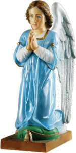 Figura anioła modlącego się, materiał żywiczny, wysokość 48 cm