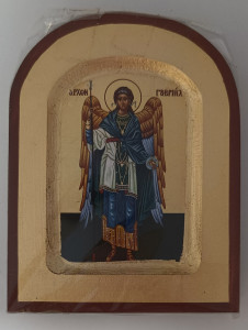 Ikona bizantyjska -  Archanioł Rafał. 13,5 x 10,5 cm  