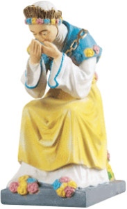 Figura Matki Bożej Saletyńskiej, materiał żywiczny, wysokość 23 cm