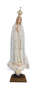 Figura żywiczna Matki Bożej Fatimskiej, wysokość 55 cm