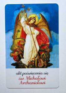 Obrazek plastikowy Akt poświęcenia się Św. Michałowi Archaniołowi 