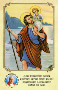 Święty Krzysztof - Obrazek z modlitwą (100 szt)