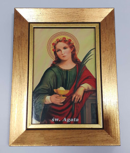 Obraz Święta Agata 20,5x15 cm