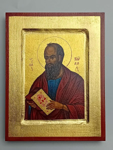 Ikona bizantyjska - św. Paweł Apostoł, 18 x 14 cm