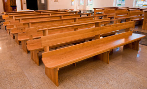 Ławka kościelna, dowolna długość, różne rodzaje drewna