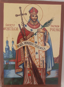 Ikona bizantyjska - św. Wojciech, 9 x 12,5 cm