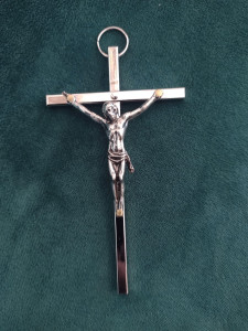 Krzyż nowoczesny h 95mm nikiel