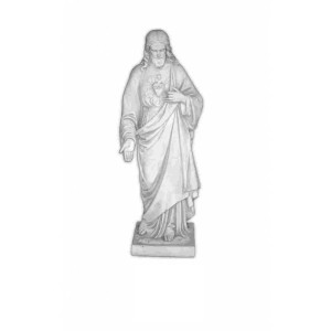 Figura Jezusa z otwartym sercem z betonu architektonicznego, wysokość 117 cm