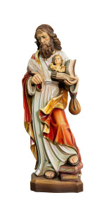 Święty Mateusz, rzeźba drewniana, wysokość 60 cm