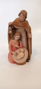 Figura Św. Rodzina , rzeźba drewniana kolor, wysokość 16 cm 