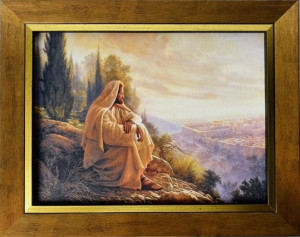 Obraz na płótnie Jezus patrzący na Jerozolimę