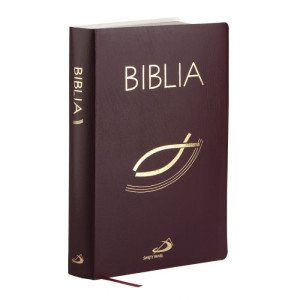 Biblia z rybką (oprawa balacron - bordowa)