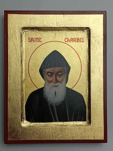 Ikona bizantyjska - św. Charbel, 18 x 14 cm