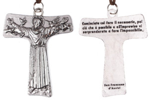 Naszyjnik krzyżyk św. Franciszek z Asyżu