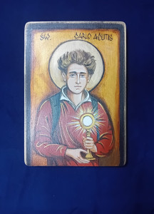 Ikona Pisana - Św. Carlo Acutis, 17x24  cm