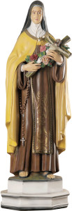 Figura św. Teresy od Dzieciątka Jezus, materiał żywiczny, wysokość 95 cm