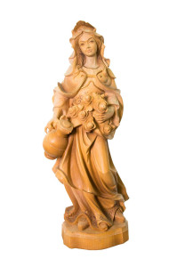 Święta Elżbieta, drewniana rzeźba bejcowana, wysokość 60 cm