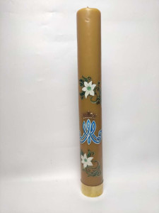 Rorata, świeca maryjna ręcznie malowana 60cm/8cm - woskowo-parafinowa