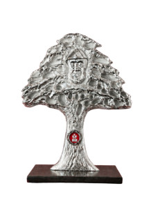 Relikwiarz - św. Charbel - lity odlew mosiężny, wysokość 28 cm 