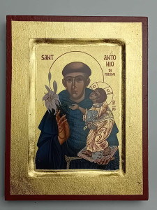 Ikona bizantyjska - św. Antoni, 18 x 14 cm