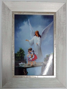 Obraz w ramie Anioł Stróż, 15 x 20 cm