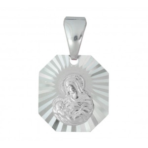 Srebrny medalik - Matka Boska Karmiąca