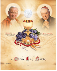 Obrazki komunijne Święty Jan Paweł II i Kardynał Stefan Wyszyński
