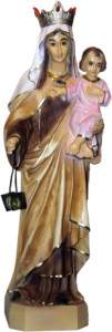 Figura Matki Bożej Szkaplerznej, materiał żywiczny, wysokość 55 cm