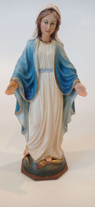 Figura Matka Boża Niepokalana, rzeźba drewniana, wysokość 19cm 
