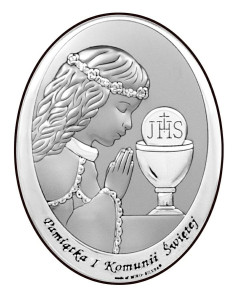 Obrazek na pamiątkę I Komunii Świętej dla dziewczynki GRAWER GRATIS !