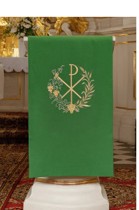 Obrus na lektorium z motywem Pax