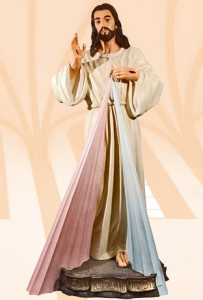 Figura Jezus Miłosierny, wysokość 175 cm