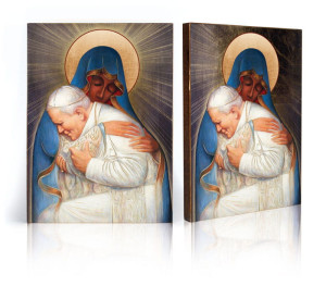 Ikona Matka Boża Częstochowska i Święty Jan Paweł II