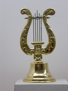 Zwieńczenie kościelne, głowica do sztandaru - harfa