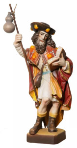 Figura Św. Jakub, rzeźba drewniana, wysokość 30cm 
