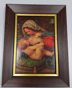 Obraz Matka Boża Karmiąca 20,5x15 cm