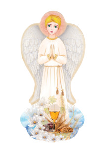 Ikona Anioł Stróż dla chłopca na Pierwszą Komunię Świętą
