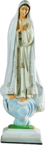Figura Matki Bożej Fatimskiej, materiał żywiczny, wysokość 64 cm
