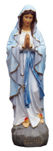 Figura Matki Bożej Lourdes, materiał żywiczny, wysokość 77 cm 